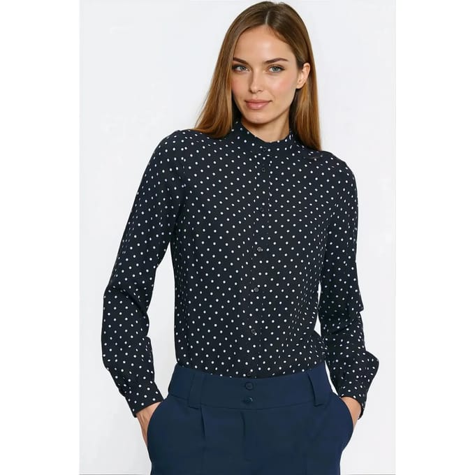 Dames polka stippen blouse Nife