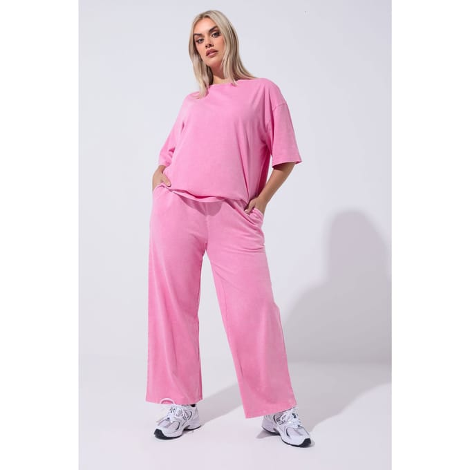 Limited Collection Roze Acid Wash Joggingbroek Size 44