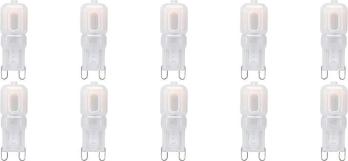 LED Lamp 10 Pack - Velvalux - G9 Fitting - Dimbaar - 3W - Warm Wit 3000K - Melkwit | Vervangt 32W