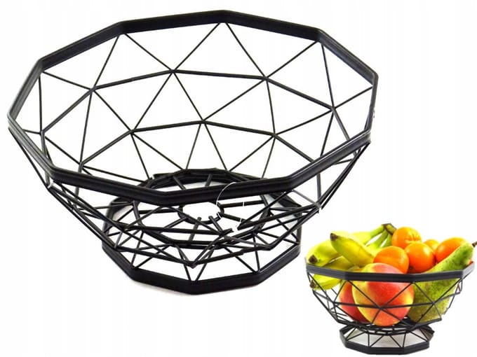 Stalen Fruitmand Staand Zwart - 1703