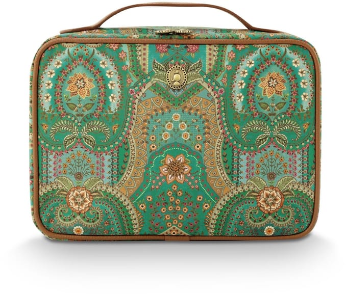 Pip Studio - Casey Beautycase Dames - Toilettas - Jabali - Groen - 27x10x19cm