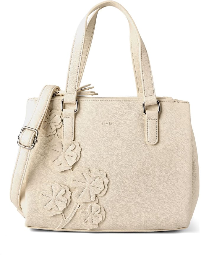 Gabor schoudertas handtas Jovita Zip Shopper Cream White crème