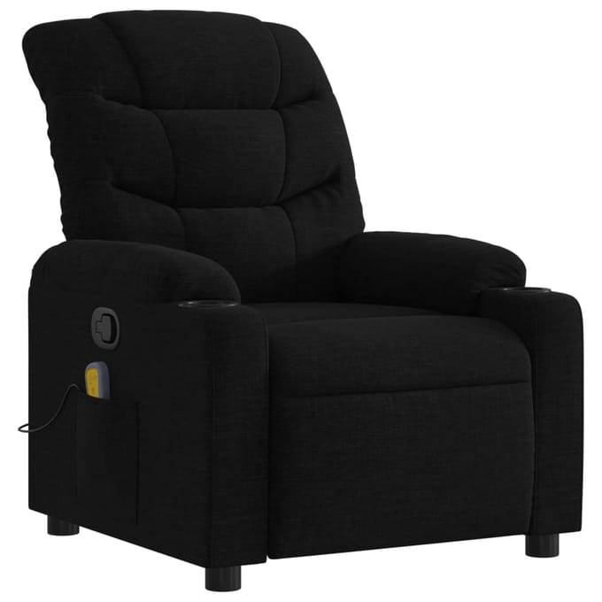 vidaXL - Massagestoel - met - zwarte - stof