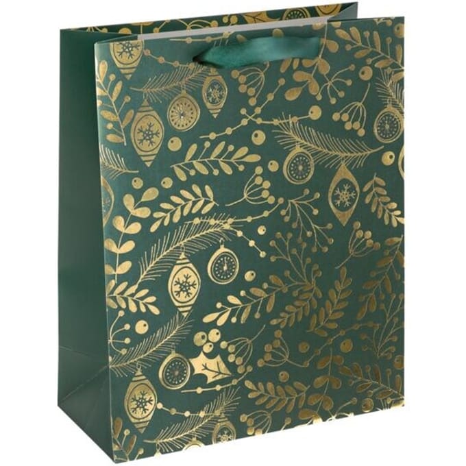 Sigel Cadeauzakken Goud/Groen 5 Stuks - Luxe Lint & Stevig Karton