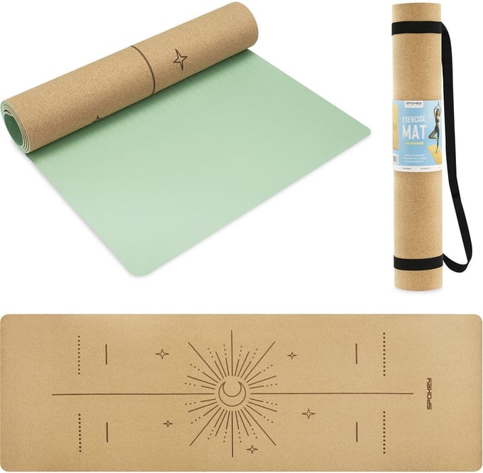 Spokey SAVASANA Yogamat - Groen - 183 x 61 cm