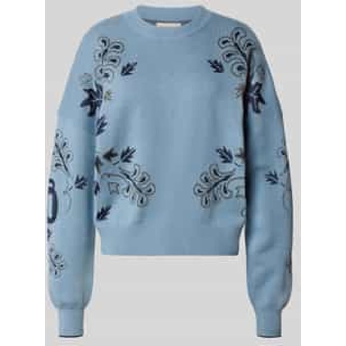 Oversized gebreide pullover met ribboorden