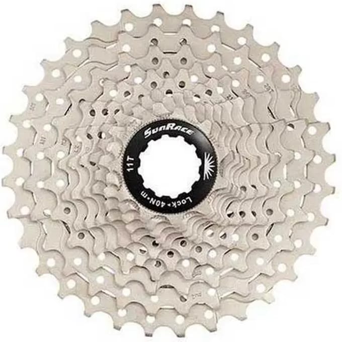 11-speed cassette Sunrace CSRS3 11-32T - Metallic met zwarte spider