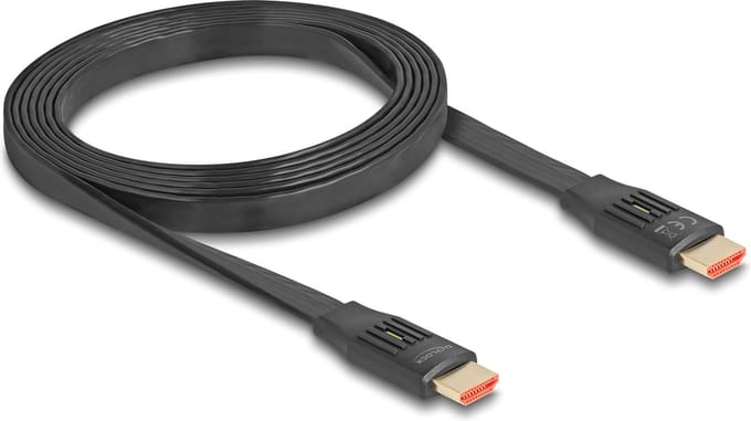 Delock High Speed HDMI Flat Ribbon Cable 48 Gbps 8K 60 Hz 2 m