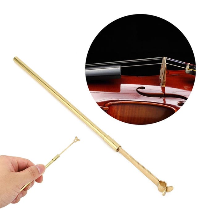 Pince de violon Outil de luthier Accessoires d'instrument de musique Laiton Or Durable pour l'âme beige
