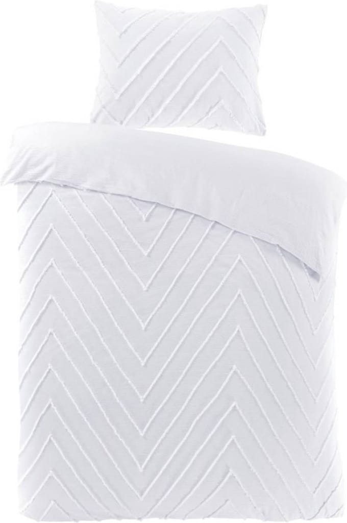 Papillon Valencia Dekbedovertrek - Eenpersoons - 140x200/220 cm - Wit