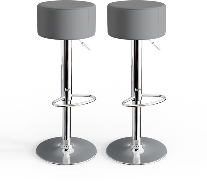 Vicco Barkrukken set van 2 – 33 x 92 cm 2 delen Grijs