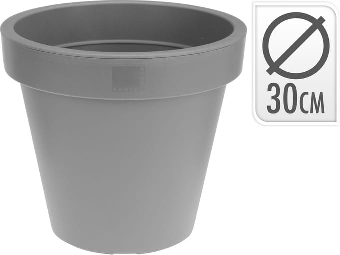 Bloempot Plastiken Grijs Polypropyleen (Ø 30 cm)
