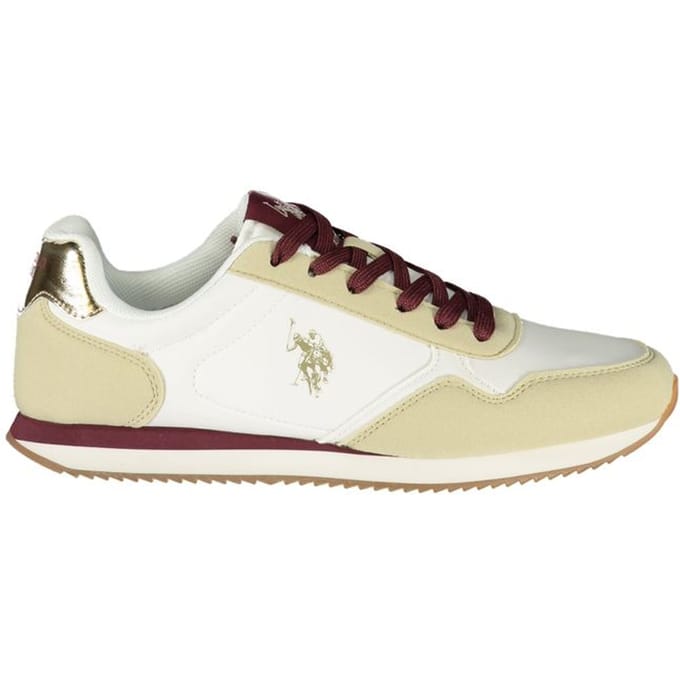 U.S. POLO ASSN. Witte polyurethaan dames sneaker