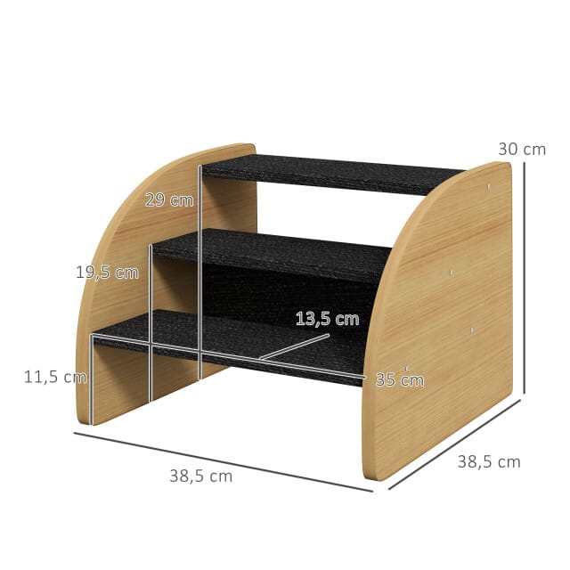 4goodz Huisdierentrap Hondentrap 3 trede - 38,5x38,5x30 cm