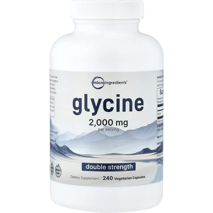 Micro Ingredients, Glycine, 240 Plantaardige Capsules (500 mg per capsule)