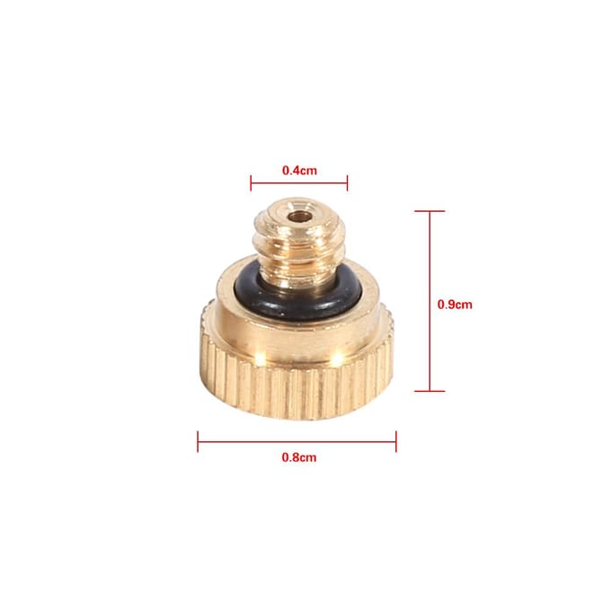 Messing Vernevelmondstukken voor Koelsysteem  (0,4 mm) 10/24 UNC Tuin 20 stuks beige