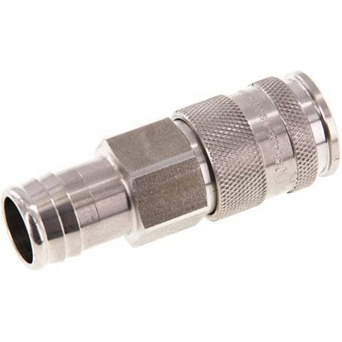 RVS DN 10 Luchtkoppeling Snelkoppeling 19 mm Slangpilaar