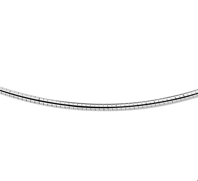 Zilveren omega collier 1302658