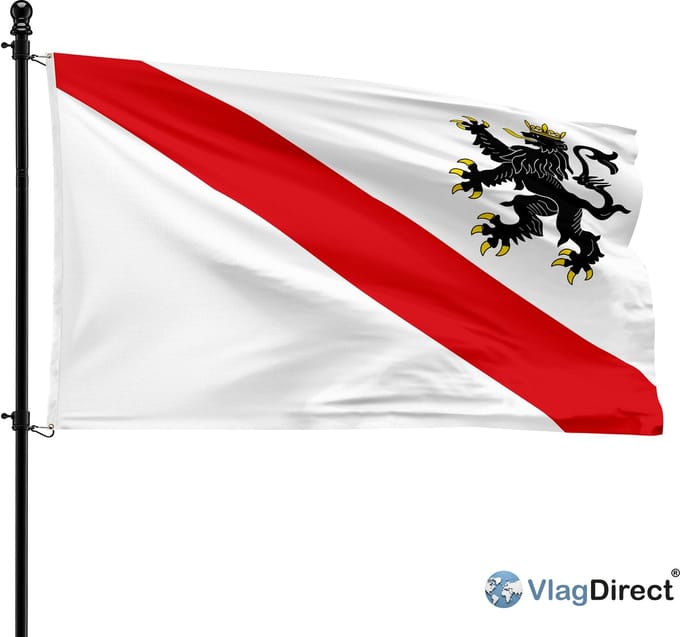 Gemeente Courcelles vlag - 90 x 150 cm.