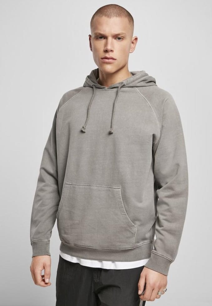 Urban Classics - Overdyed Hoodie/trui - M - Grijs