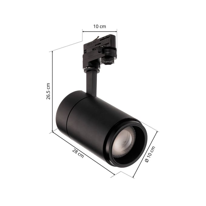 Arcchio LED railspot Nanna, 3000K, zwart, DALI