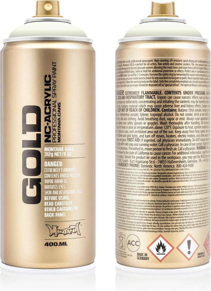 Montana GOLD S9110 Shock White Cream spuitbus 400ml