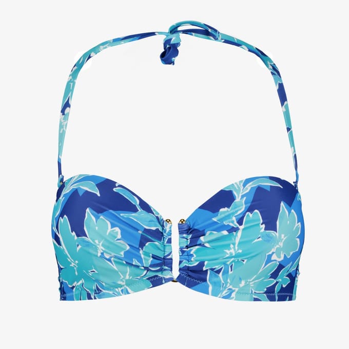 Osaga dames bikinitop met bloemenprint blauw - Maat S