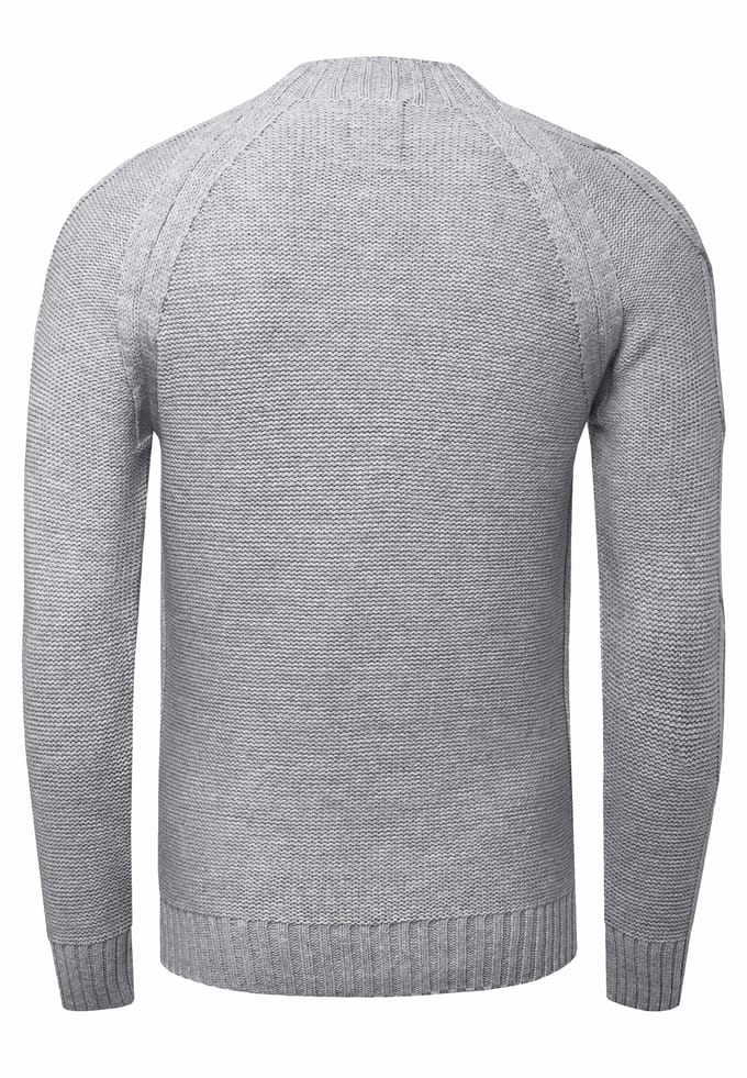 Chunky effen kleur trui met hoge kraag