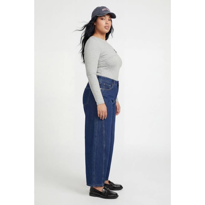 boohoo Dames Plus Geribbelde Bodysuit Met Twist En Asymmetrisch Ontwerp | Grijs | Maat: 48
