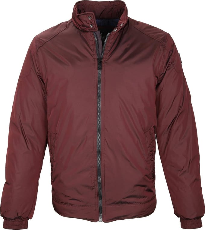 Vanguard - Heren Jas winter Custom Racer Jack Bordeaux - Rood - Maat M