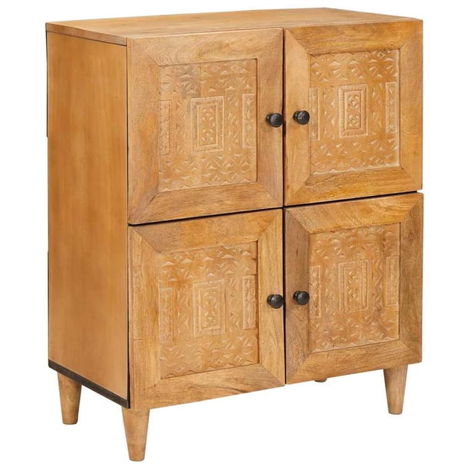 vidaXL - Dressoir - 60 - x - 33 - x - 75 - cm - Massief - Mango - Hout
