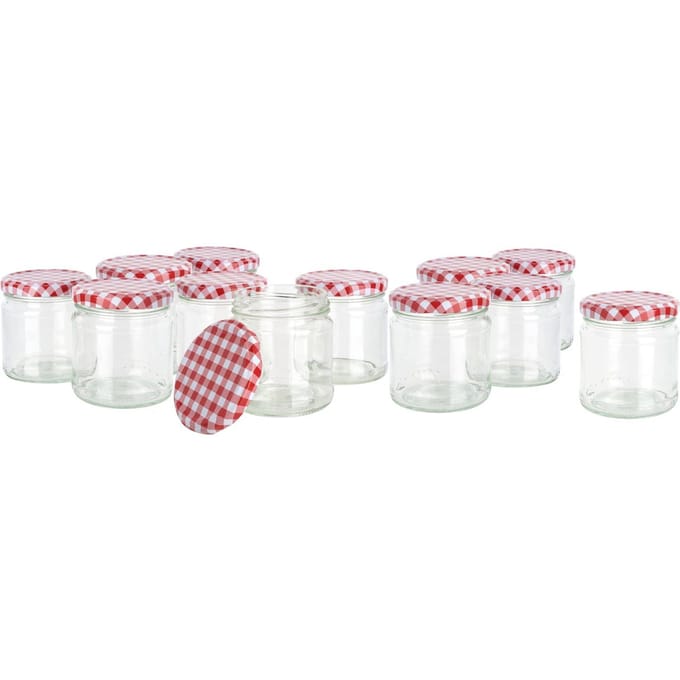 VBS Glazen met schroefdop "Rond", 170 ml - 12 stuks