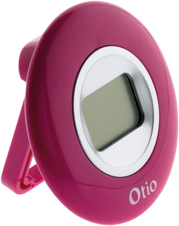 Binnenthermometer - Kamertemperatuur meter - Temperatuur meten - LCD display - 0-50 graden - Roze