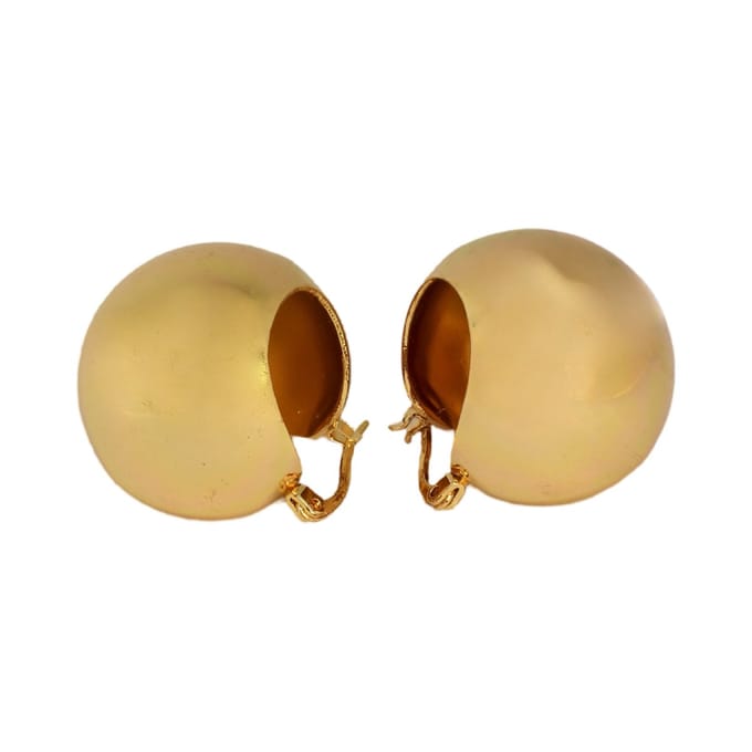 Gold Big Ball Earrings