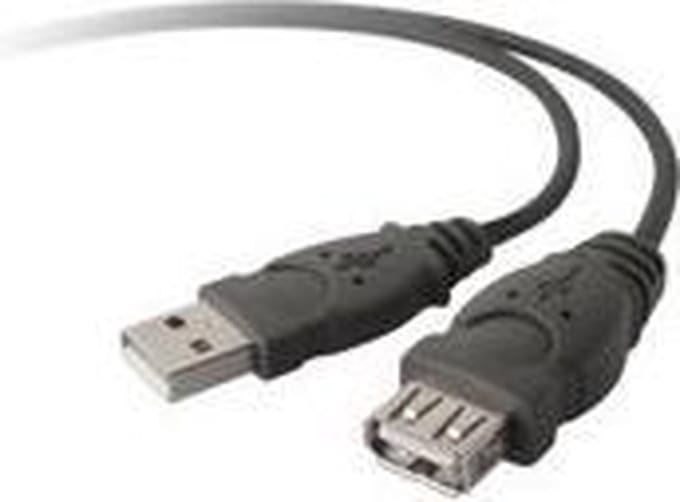 Belkin F3U134R3M USB-kabel 3 m USB A USB B Zwart