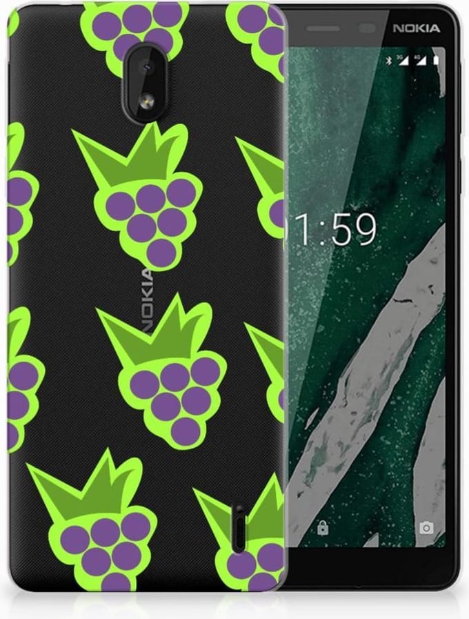 Nokia 1 Plus Siliconen Case Druiven