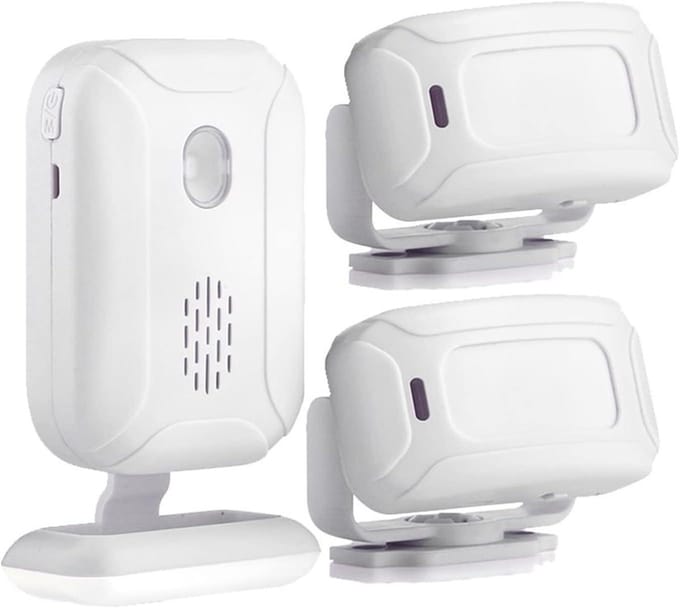 Draadloos Deuralarm - Welkomst Chime Bewegingsmelder - Winkel Beveiliging - 5-in-1 Multi-modus - Set 3 - Wit