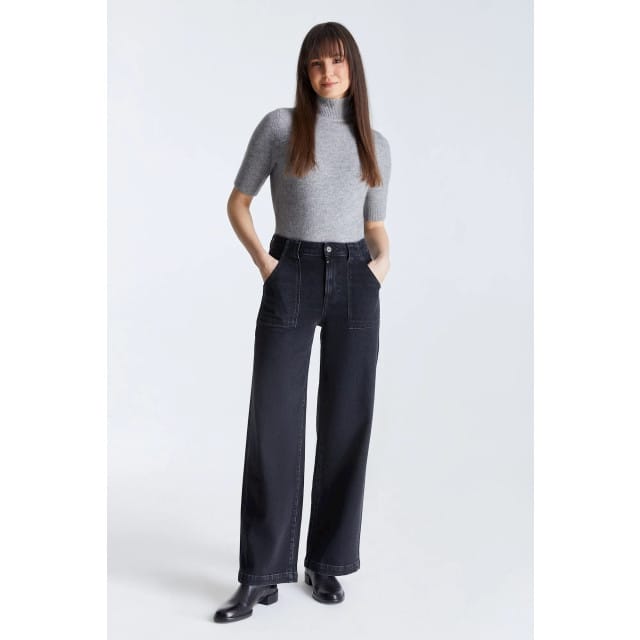 COJ - Lulu - Wide Leg Jeans - Black VT