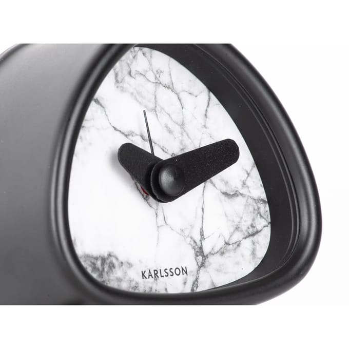 Karlsson Alarm Clock Triangle marble look - White
