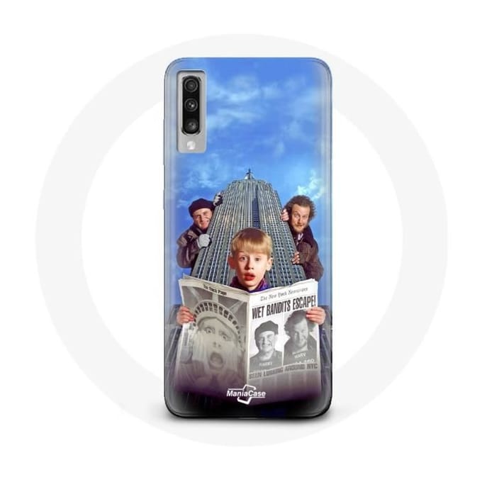 Coque Samsung Galaxy A70 Home Alone Maman j'ai encore raté l'avion