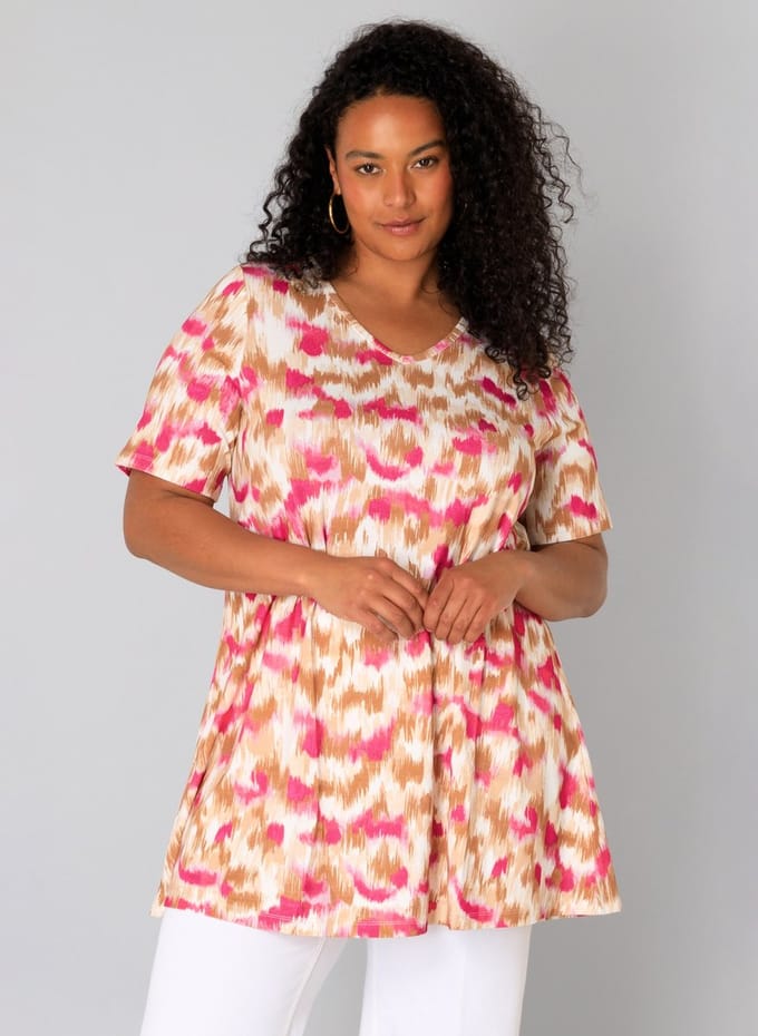YESTA Ankie Essential Tops - Fuchsia/Multi-Colour - maat X-0(44)