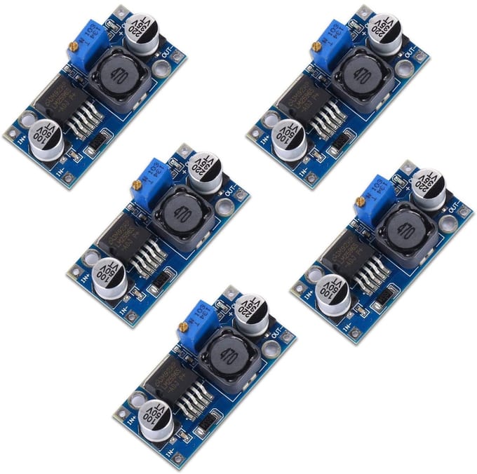 Allecto - Buck Converter - DC naar DC Spanning Regulator - Hoge Efficiëntie - Compact formaat - Verstelbare Voeding Module - Geschikt voor Diverse ...