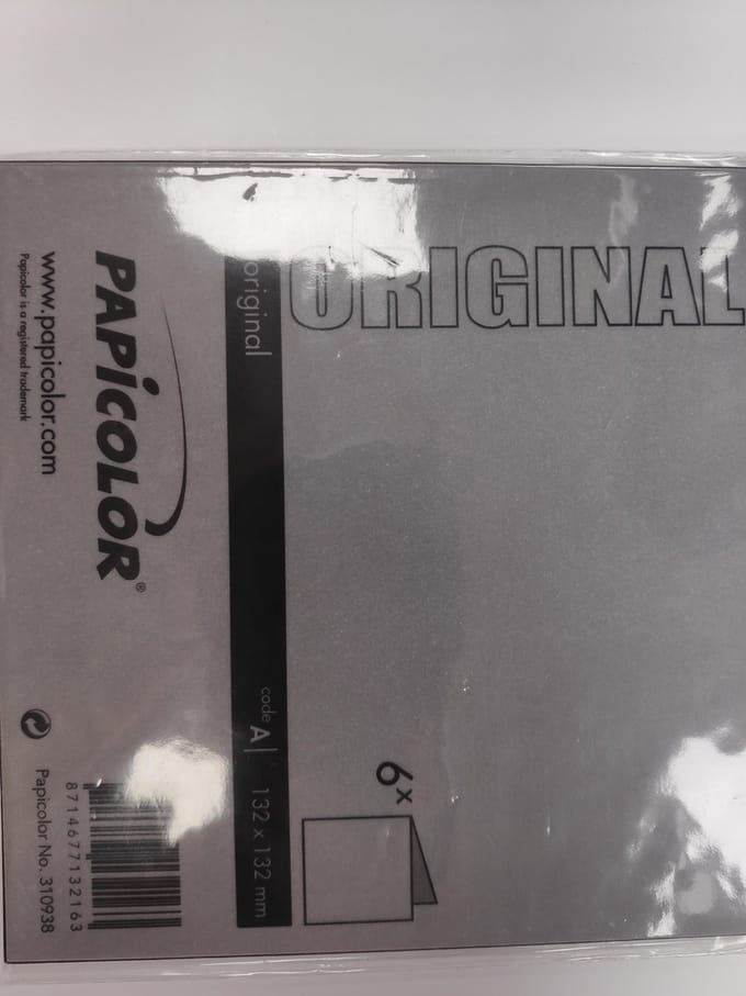 Papicolor Original Dubbele Kaart 132 x 132 mm Donkerbruin