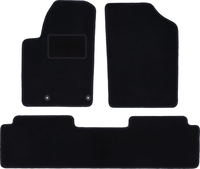 Zwarte veloursmatten voor: Citroen Berlingo I combivan, Multispace (1996-2010)