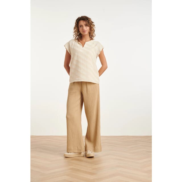 Smashed Lemon V-hals top met diagonale print |