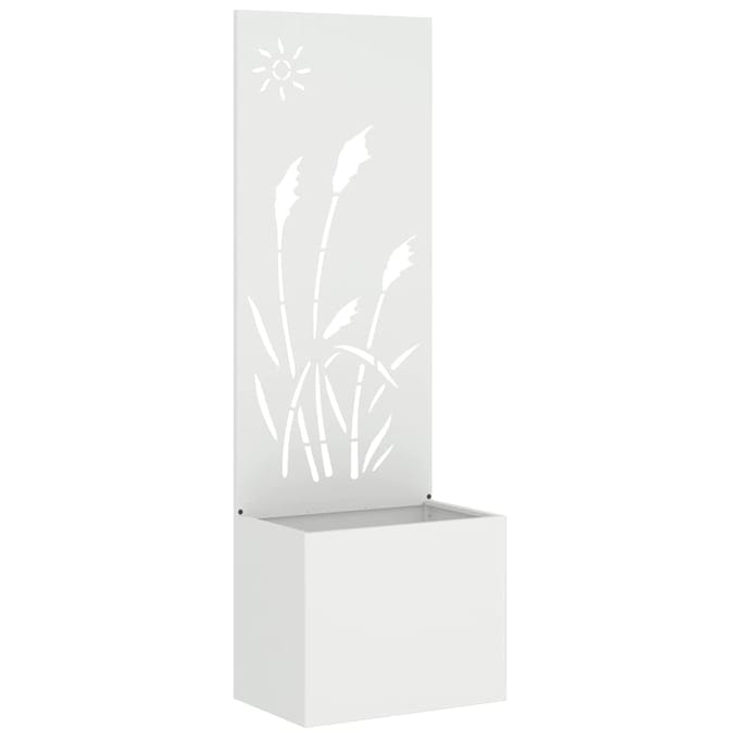 vidaXL - Tuin - Privacy - Scherm - Wit - 50 - x - 32 - x - 150 - cm - Koudgewalst - staal