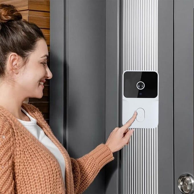 Draadloze videodeurbelcamera zonder abonnement met 4,3 inch IPS-scherm Hoge definitie Nacht zwart