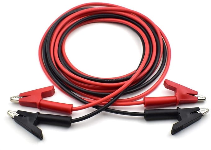 Testkabels Krokodilklem - Dubbele Klem Draad - Elektrisch Testen - Zware Koperen Kabel - 2 Meter - Rood Zwart