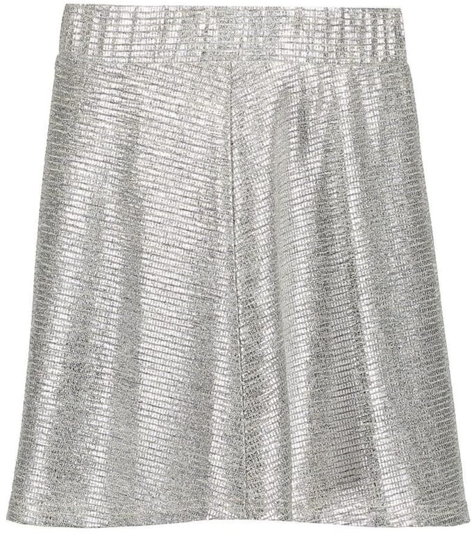 Geisha winter shiny rok meisjes - zilver