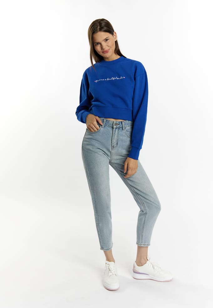 Mymo Cropped sweatshirt Dames KONING BLAUW